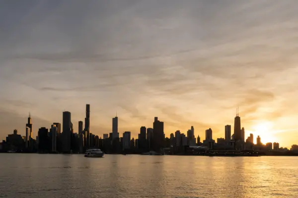 Chicago skyline from the water